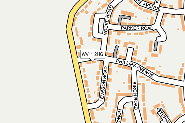 WV11 2HG map - OS OpenMap – Local (Ordnance Survey)