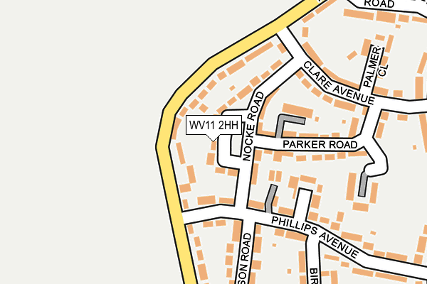 WV11 2HH map - OS OpenMap – Local (Ordnance Survey)