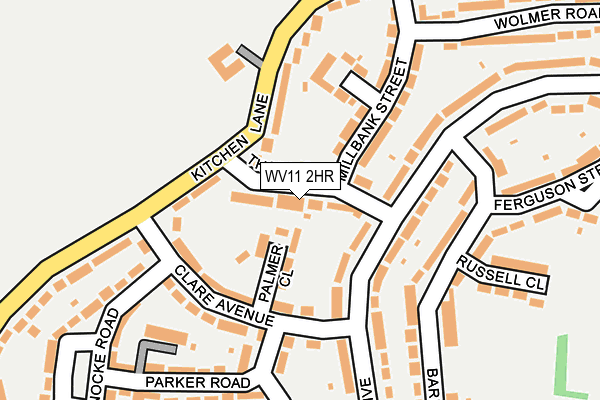 WV11 2HR map - OS OpenMap – Local (Ordnance Survey)