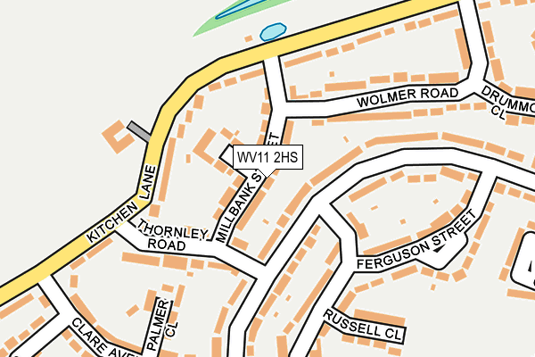 WV11 2HS map - OS OpenMap – Local (Ordnance Survey)