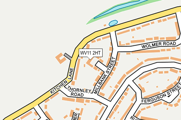 WV11 2HT map - OS OpenMap – Local (Ordnance Survey)