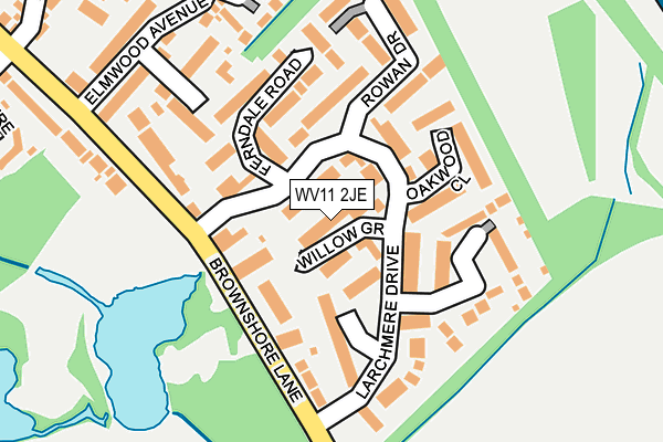 WV11 2JE map - OS OpenMap – Local (Ordnance Survey)