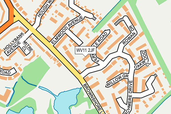 WV11 2JF map - OS OpenMap – Local (Ordnance Survey)