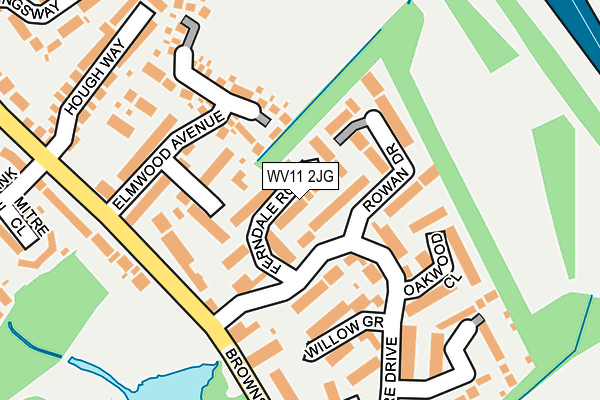WV11 2JG map - OS OpenMap – Local (Ordnance Survey)