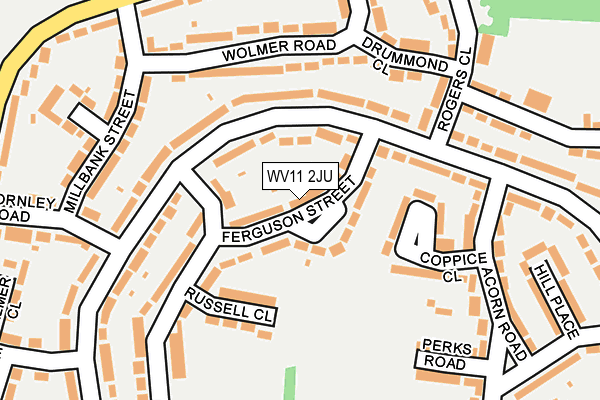 WV11 2JU map - OS OpenMap – Local (Ordnance Survey)