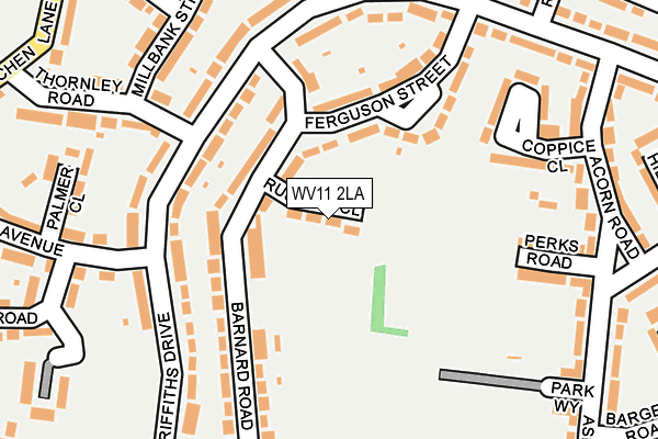 WV11 2LA map - OS OpenMap – Local (Ordnance Survey)