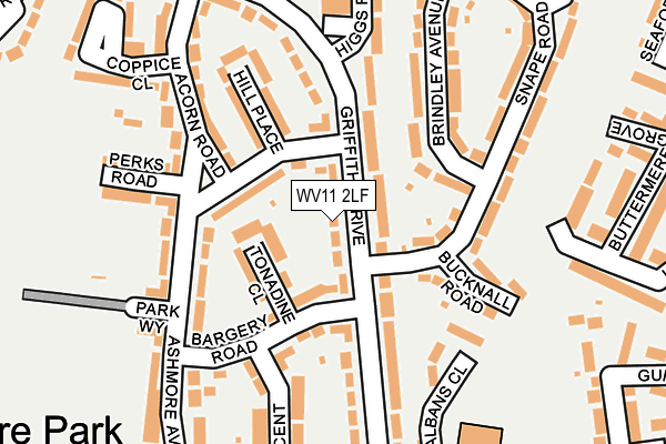 WV11 2LF map - OS OpenMap – Local (Ordnance Survey)