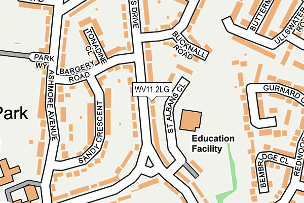 WV11 2LG map - OS OpenMap – Local (Ordnance Survey)