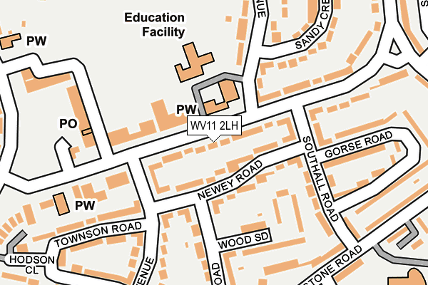 WV11 2LH map - OS OpenMap – Local (Ordnance Survey)