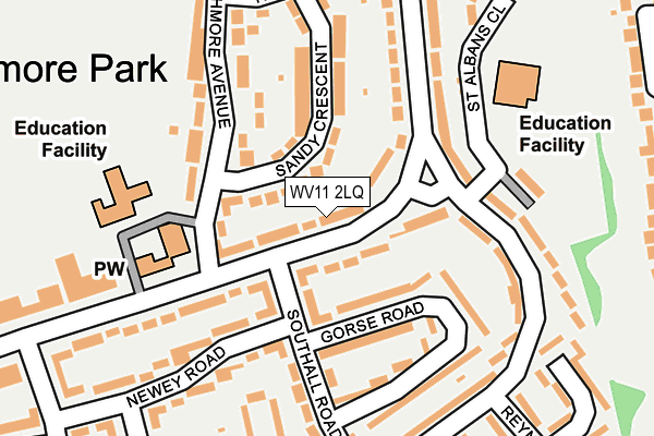 WV11 2LQ map - OS OpenMap – Local (Ordnance Survey)