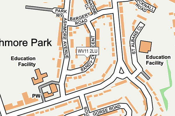 WV11 2LU map - OS OpenMap – Local (Ordnance Survey)