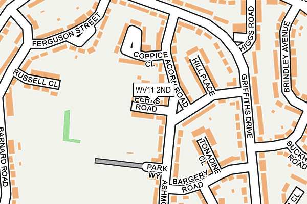 WV11 2ND map - OS OpenMap – Local (Ordnance Survey)