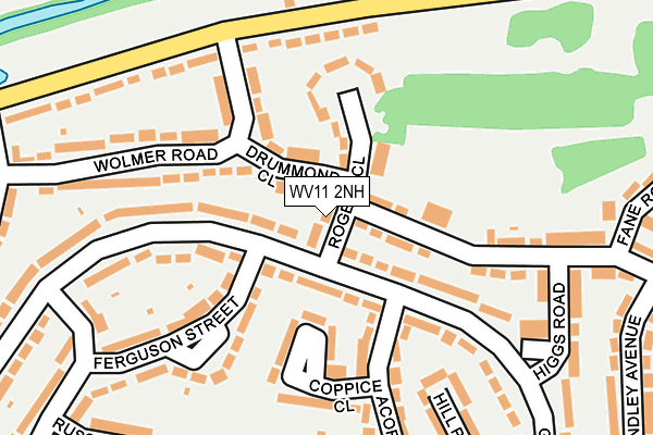 WV11 2NH map - OS OpenMap – Local (Ordnance Survey)