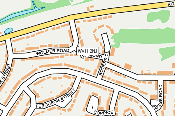WV11 2NJ map - OS OpenMap – Local (Ordnance Survey)