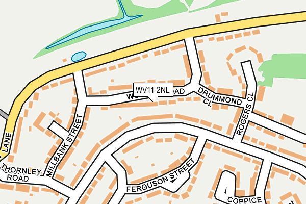 WV11 2NL map - OS OpenMap – Local (Ordnance Survey)