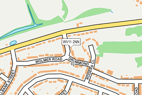 WV11 2NN map - OS OpenMap – Local (Ordnance Survey)