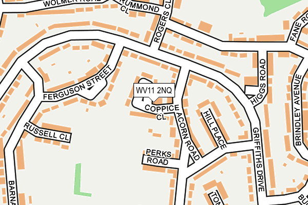 WV11 2NQ map - OS OpenMap – Local (Ordnance Survey)