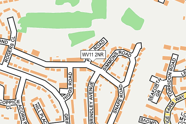 WV11 2NR map - OS OpenMap – Local (Ordnance Survey)