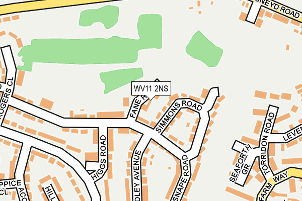 WV11 2NS map - OS OpenMap – Local (Ordnance Survey)