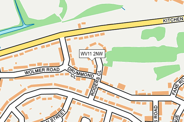 WV11 2NW map - OS OpenMap – Local (Ordnance Survey)