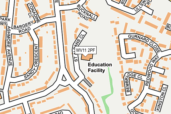 WV11 2PF map - OS OpenMap – Local (Ordnance Survey)