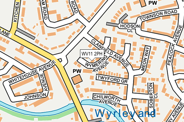 WV11 2PH map - OS OpenMap – Local (Ordnance Survey)