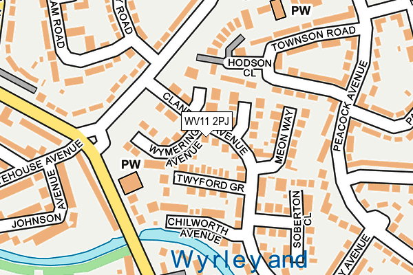 WV11 2PJ map - OS OpenMap – Local (Ordnance Survey)