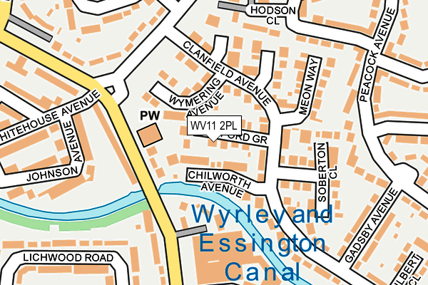 WV11 2PL map - OS OpenMap – Local (Ordnance Survey)