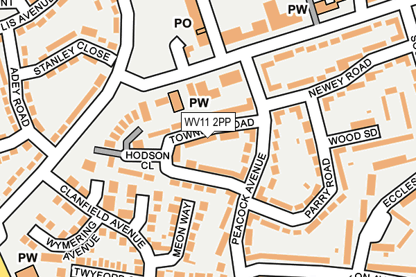 WV11 2PP map - OS OpenMap – Local (Ordnance Survey)