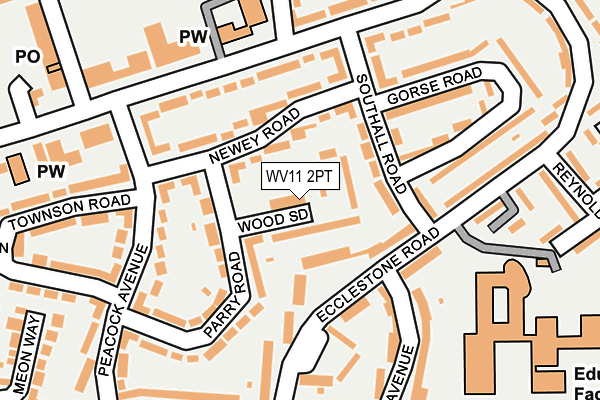 WV11 2PT map - OS OpenMap – Local (Ordnance Survey)