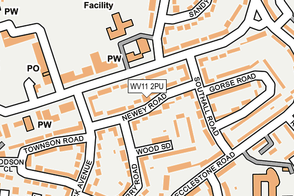 WV11 2PU map - OS OpenMap – Local (Ordnance Survey)