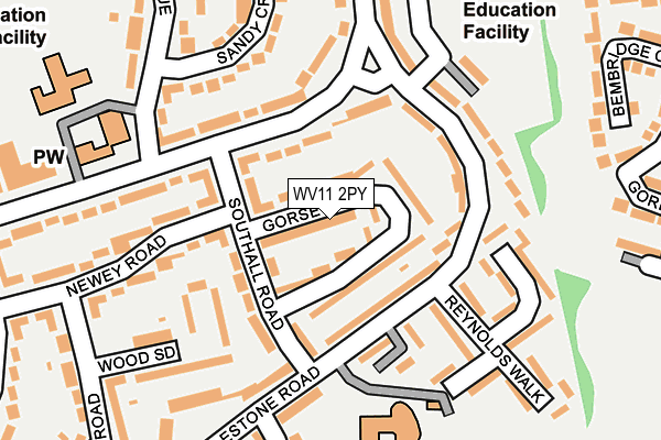 WV11 2PY map - OS OpenMap – Local (Ordnance Survey)