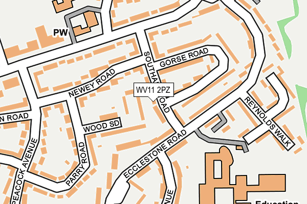 WV11 2PZ map - OS OpenMap – Local (Ordnance Survey)