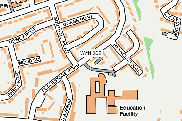 WV11 2QE map - OS OpenMap – Local (Ordnance Survey)