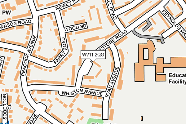 WV11 2QG map - OS OpenMap – Local (Ordnance Survey)