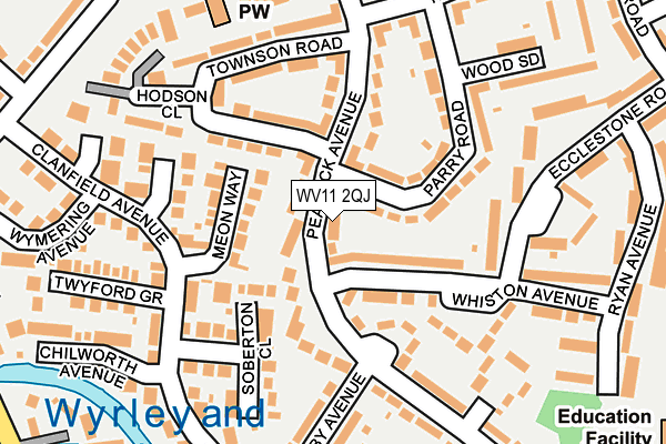 WV11 2QJ map - OS OpenMap – Local (Ordnance Survey)