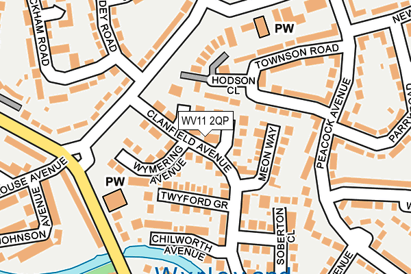 WV11 2QP map - OS OpenMap – Local (Ordnance Survey)