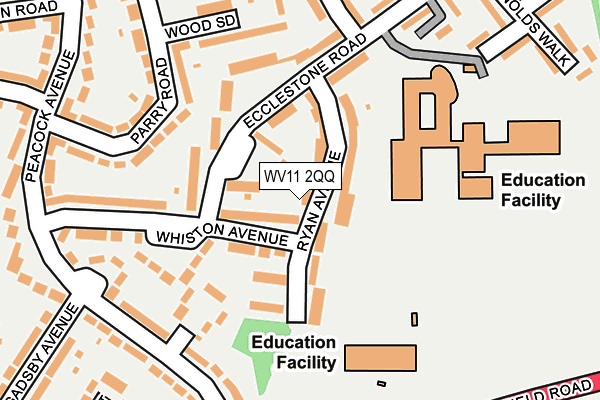 WV11 2QQ map - OS OpenMap – Local (Ordnance Survey)