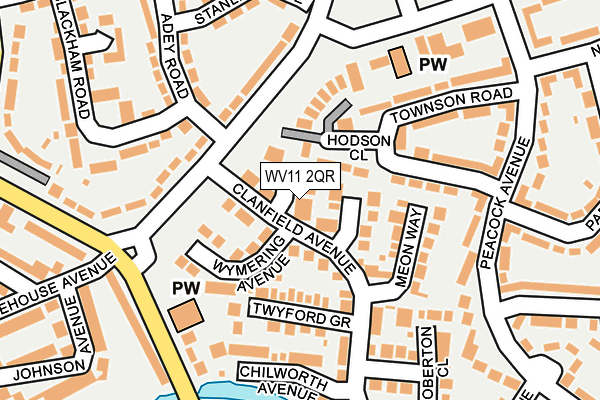 WV11 2QR map - OS OpenMap – Local (Ordnance Survey)