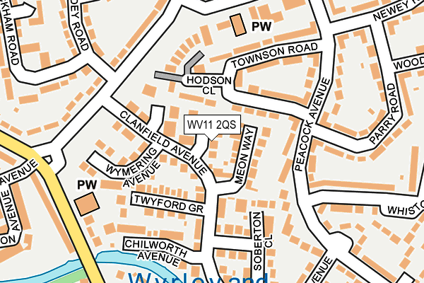 WV11 2QS map - OS OpenMap – Local (Ordnance Survey)