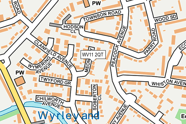 WV11 2QT map - OS OpenMap – Local (Ordnance Survey)