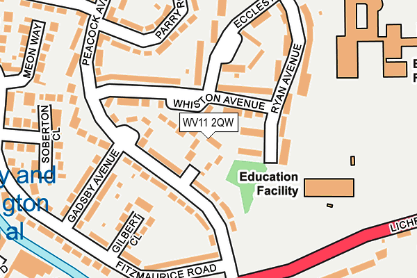 WV11 2QW map - OS OpenMap – Local (Ordnance Survey)