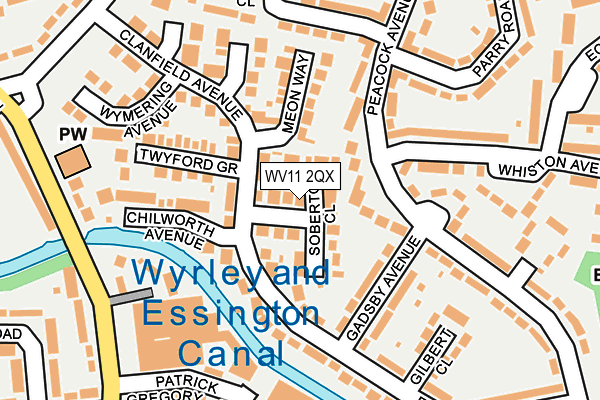 WV11 2QX map - OS OpenMap – Local (Ordnance Survey)