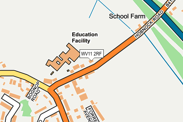 WV11 2RF map - OS OpenMap – Local (Ordnance Survey)