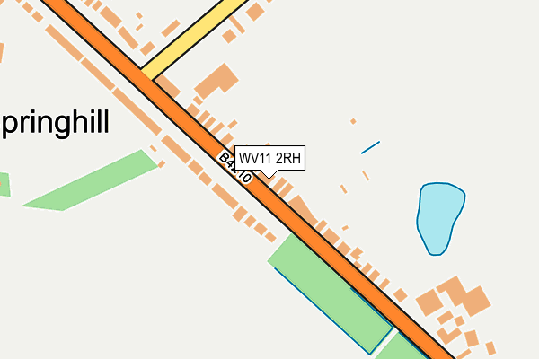 WV11 2RH map - OS OpenMap – Local (Ordnance Survey)