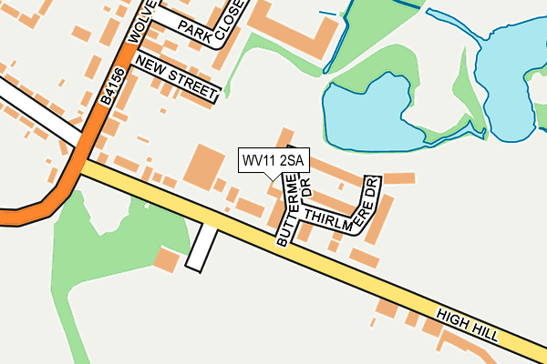 WV11 2SA map - OS OpenMap – Local (Ordnance Survey)