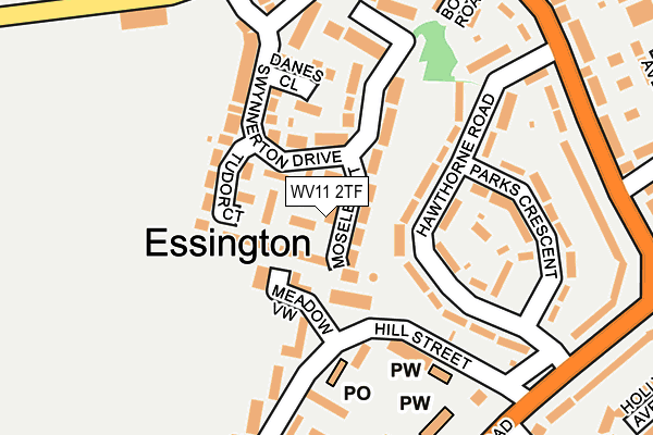 WV11 2TF map - OS OpenMap – Local (Ordnance Survey)