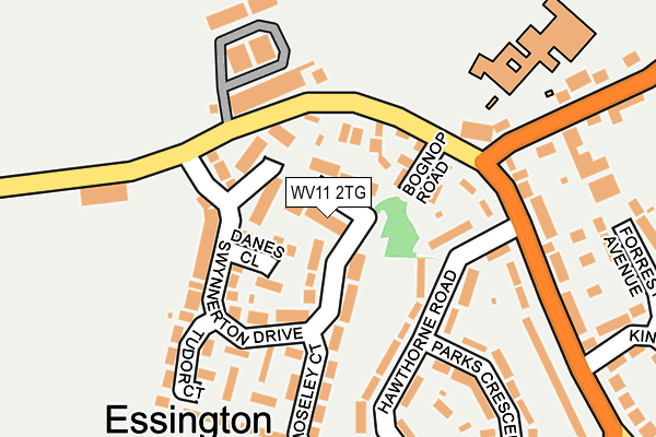WV11 2TG map - OS OpenMap – Local (Ordnance Survey)