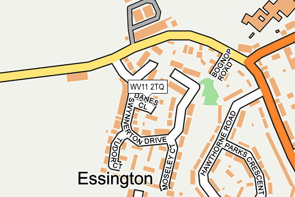 WV11 2TQ map - OS OpenMap – Local (Ordnance Survey)