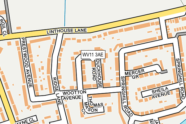 WV11 3AE map - OS OpenMap – Local (Ordnance Survey)